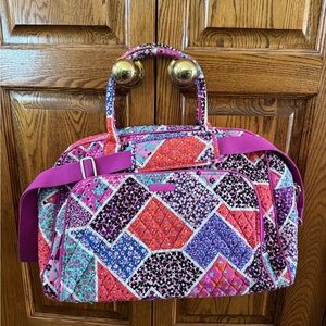 Vera Bradley Pink Multi Quilted Travel Duffle